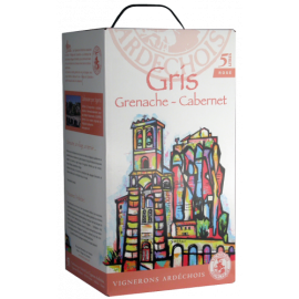Vignerons Ardéchois - IGP Ardèche Gris - Grenache Cabernet  5L - Rosé - Bib - UVICA
